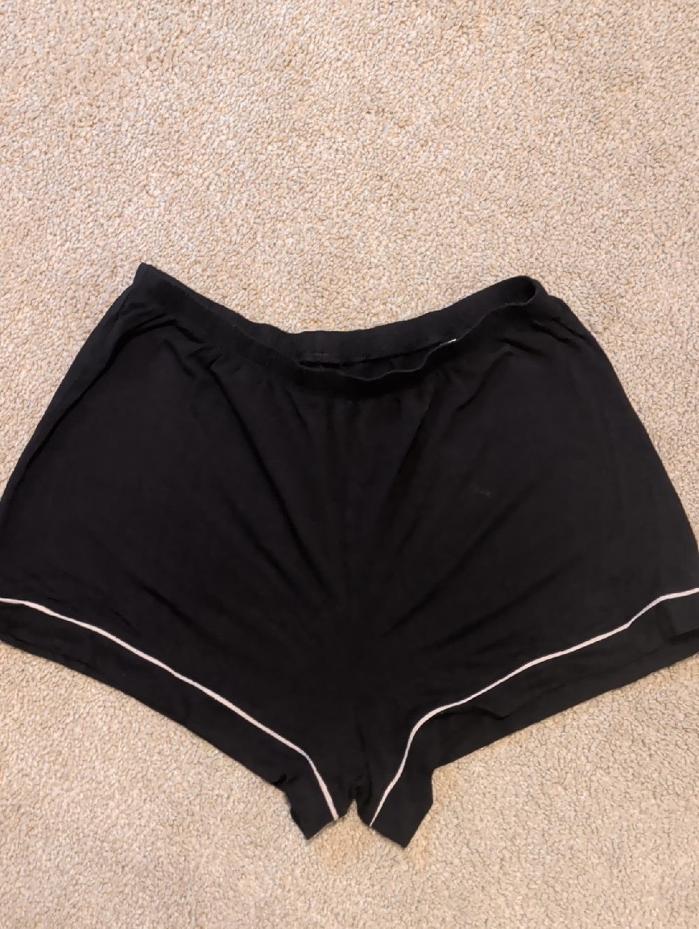 stars above Black Sleep Shorts with Contrast Piping